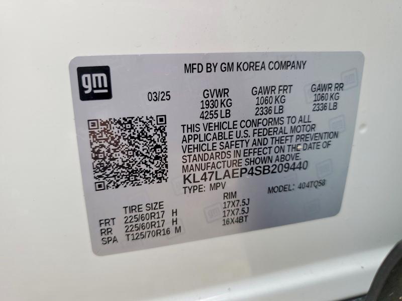 Aukcja sprzedaży 2025 Buick Envista, vin: KL47LAEP4SB209440, numer aukcji: 68192086