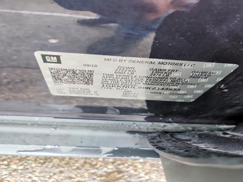 2019 Gmc Acadia მანქანა იყიდება აუქციონზე, vin: 1GKKNULS0KZ143533, აუქციონის ნომერი: 69593966