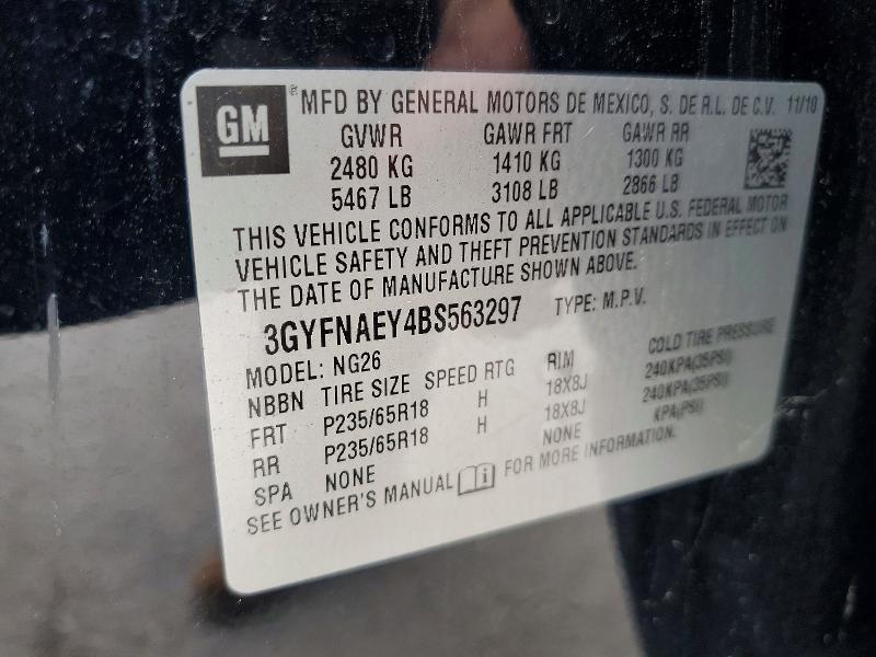 2011 Cadillac Srx მანქანა იყიდება აუქციონზე, vin: 3GYFNAEY4BS563297, აუქციონის ნომერი: 70345886