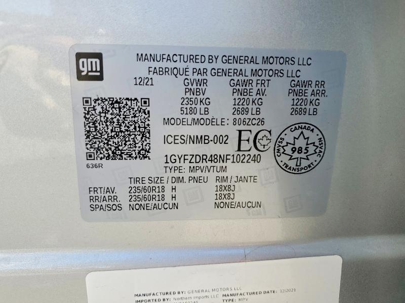 Продаж на аукціоні авто 2022 Cadillac Xt4, vin: 1GYFZDR48NF102240, номер лоту: 68184406