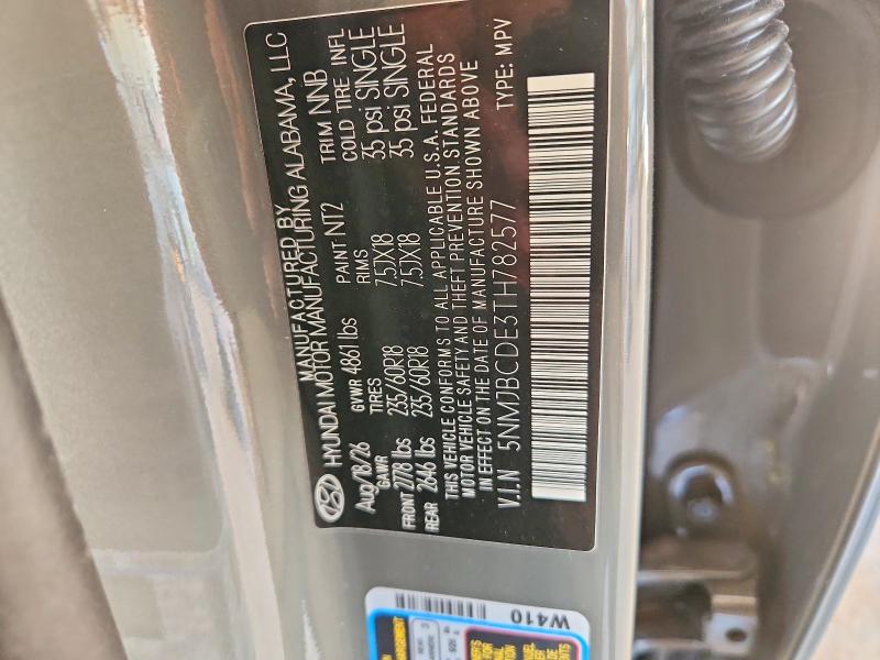 2026 Hyundai Tucson მანქანა იყიდება აუქციონზე, vin: 5NMJBCDE3TH782577, აუქციონის ნომერი: 70710076