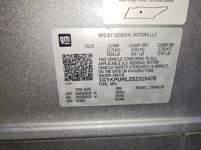 Продажа на аукционе авто 2025 Cadillac Lyriq, vin: 1GYKPURL2SZ315478, номер лота: 70777336