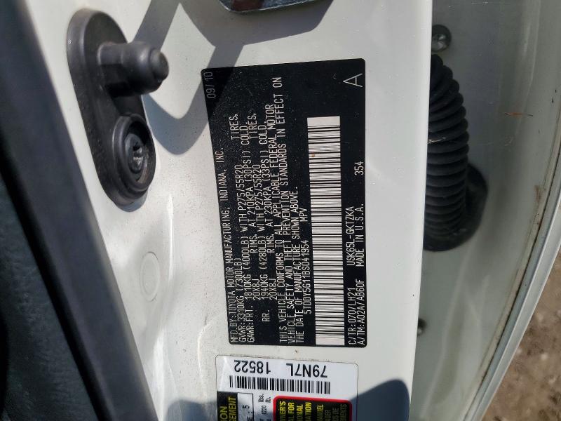 67597266 :رقم المزاد ، 5TDDY5G11BS041954 vin ، 2011 Toyota Sequoia مزاد بيع