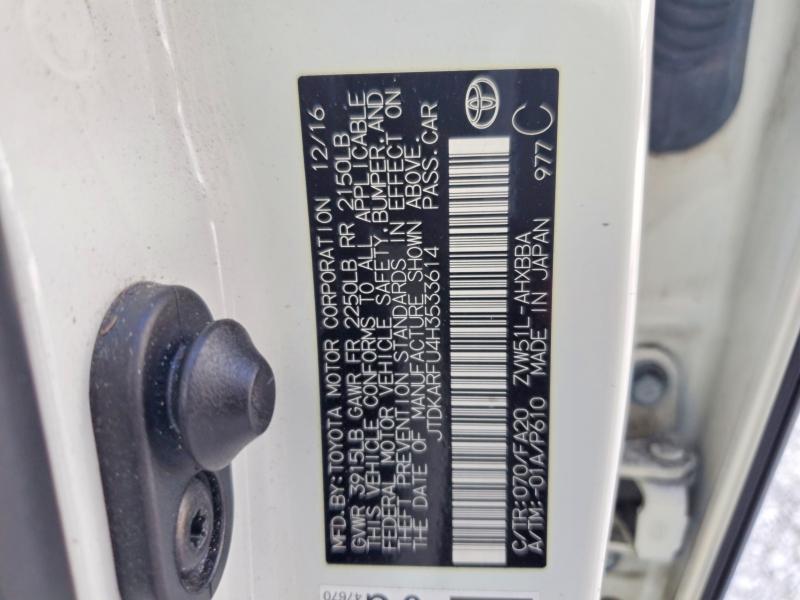 Aukcja sprzedaży 2017 Toyota Prius, vin: JTDKARFU4H3533614, numer aukcji: 70249406