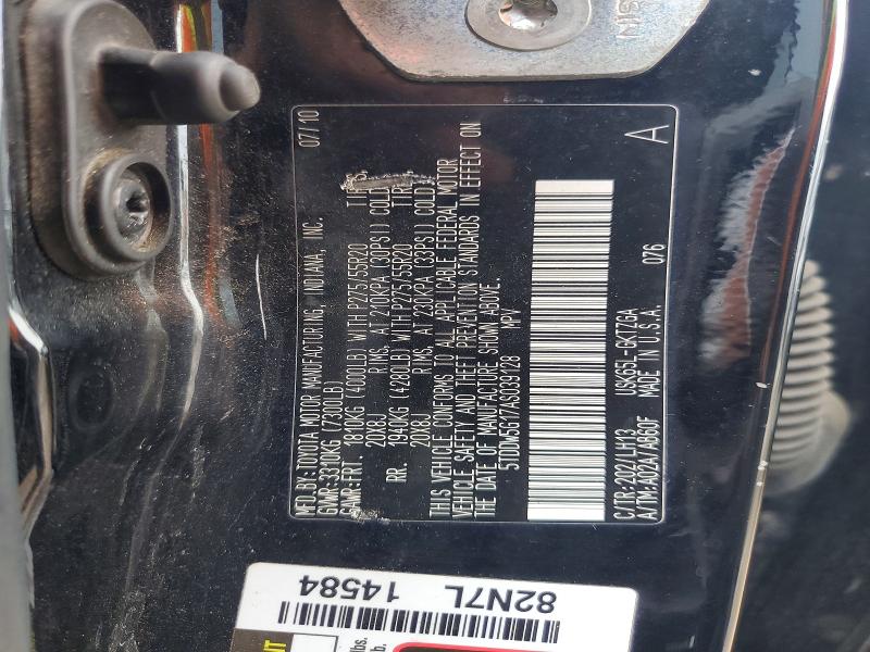 Продаж на аукціоні авто 2010 Toyota Sequoia, vin: 5TDDW5G17AS039128, номер лоту: 69388016