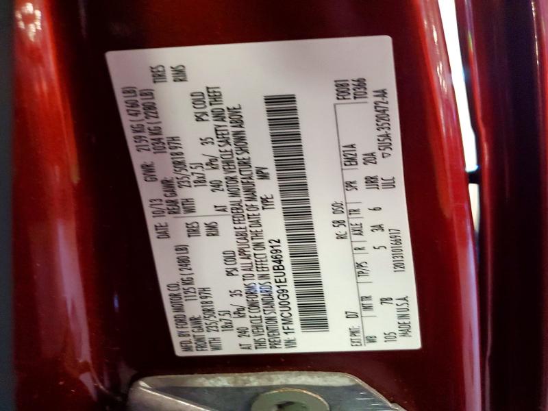69173986 :رقم المزاد ، 1FMCU0G91EUB46912 vin ، 2014 Ford Escape مزاد بيع
