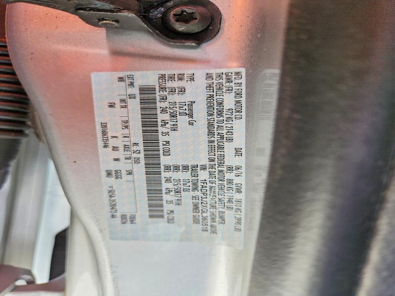 Продажа на аукционе авто 2016 Ford Focus, vin: 1FADP3J2XGL360518, номер лота: 69692556