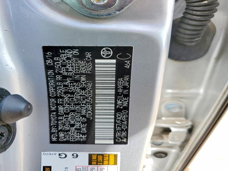 Продаж на аукціоні авто 2017 Toyota Prius, vin: JTDKARFU5H3029461, номер лоту: 69248316