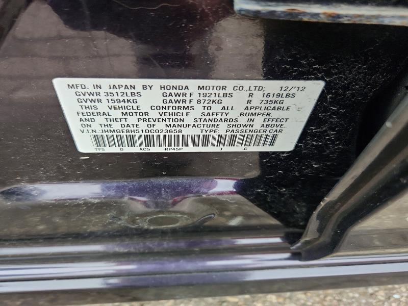 Продажа на аукционе авто 2013 Honda Fit, vin: JHMGE8H51DC023658, номер лота: 68984396