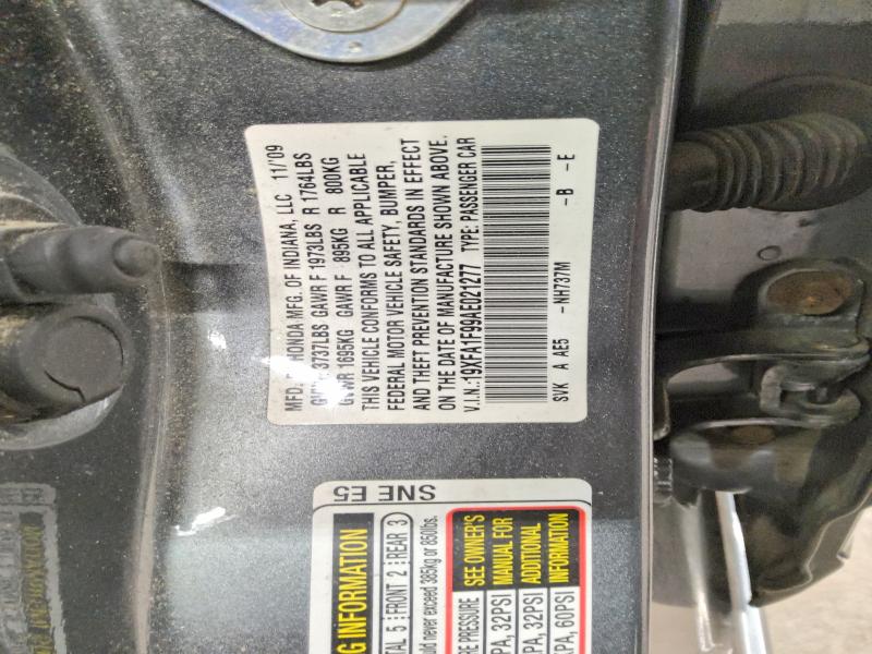 70330476 :رقم المزاد ، 19XFA1F99AE021277 vin ، 2010 Honda Civic مزاد بيع