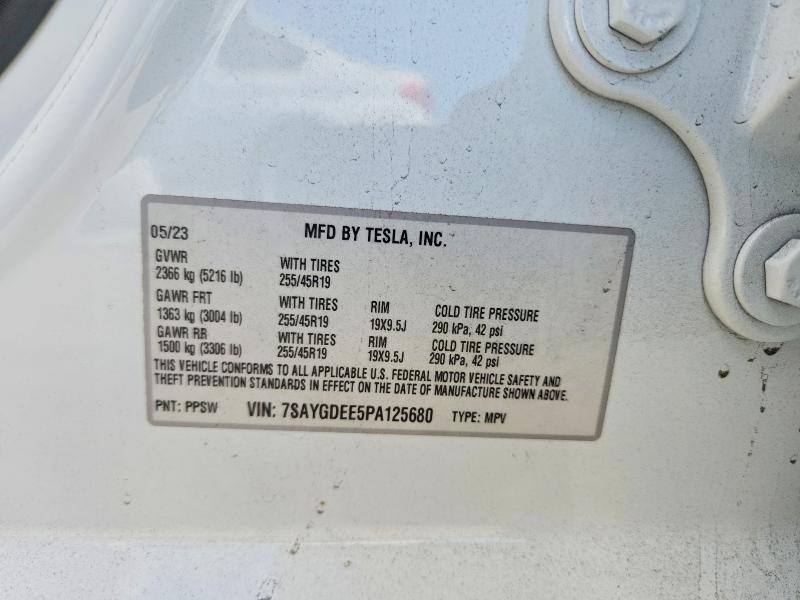 Продажа на аукционе авто 2023 Tesla Model Y, vin: 7SAYGDEE5PA125680, номер лота: 68180256