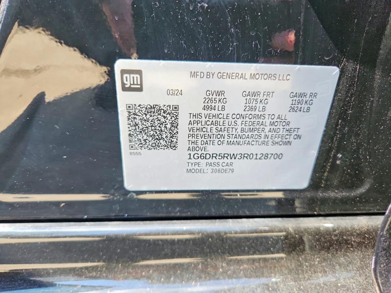 69441346 :رقم المزاد ، 1G6DR5RW3R0128700 vin ، 2024 Cadillac Ct5-v مزاد بيع