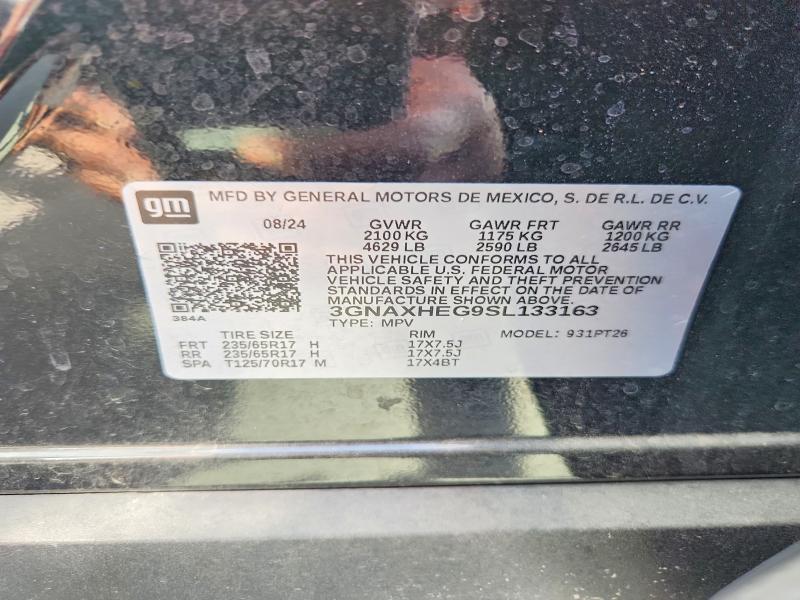 Продажа на аукционе авто 2025 Chevrolet Equinox, vin: 3GNAXHEG9SL133163, номер лота: 68198396