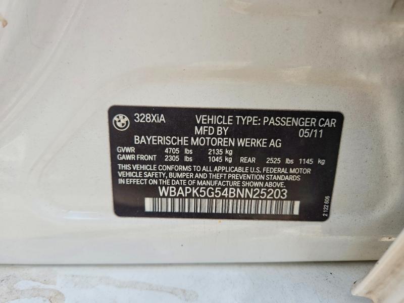 Aukcja sprzedaży 2011 Bmw 328, vin: WBAPK5G54BNN25203, numer aukcji: 66431286