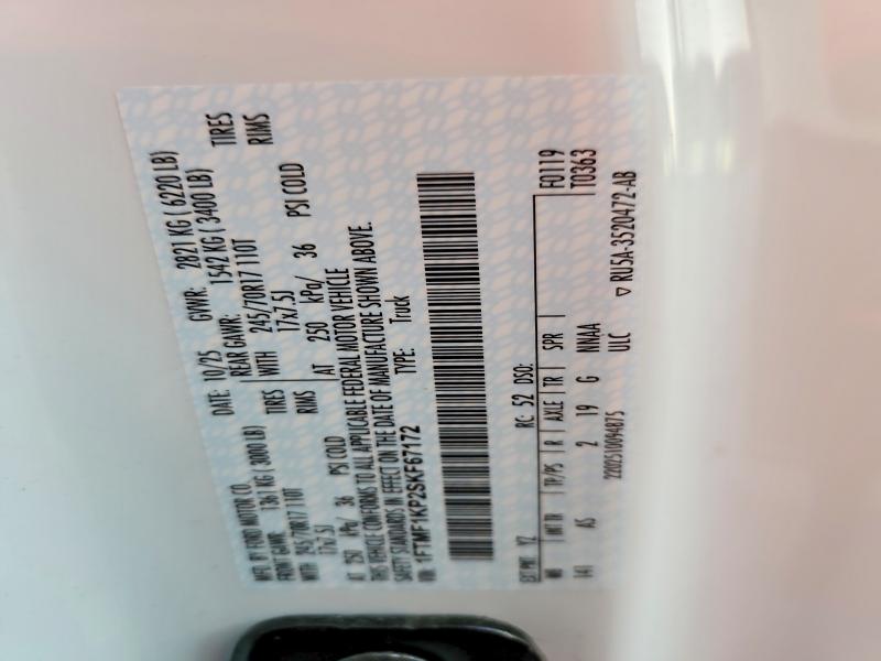 71034866 :رقم المزاد ، 1FTMF1KP2SKF67172 vin ، 2025 Ford F150 مزاد بيع