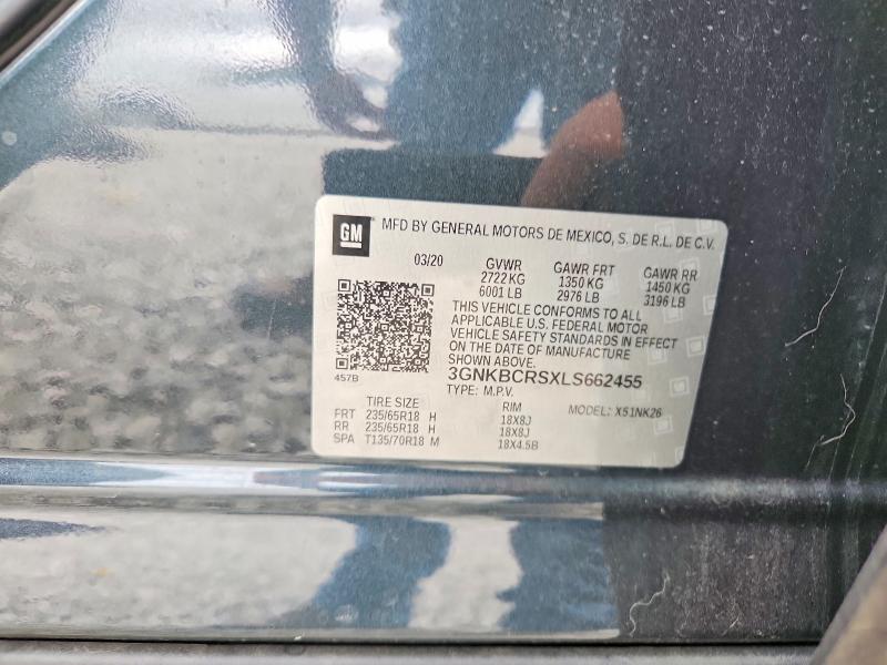 Aukcja sprzedaży 2020 Chevrolet Blazer, vin: 3GNKBCRSXLS662455, numer aukcji: 69891246