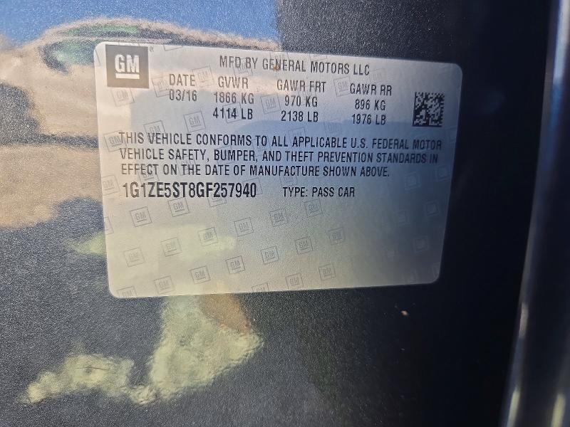 Продажа на аукционе авто 2016 Chevrolet Malibu, vin: 1G1ZE5ST8GF257940, номер лота: 70914736