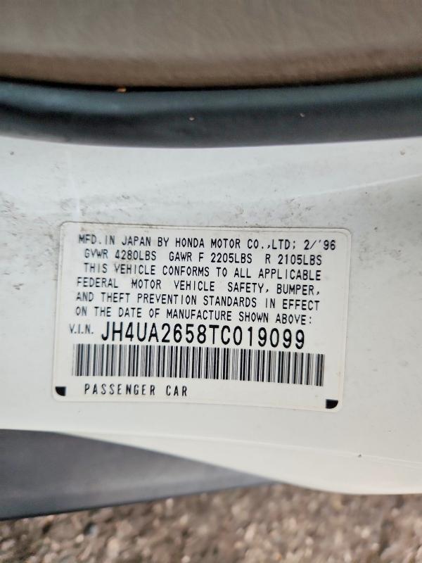 Auction sale of the 1996 Acura 2.5tl, vin: JH4UA2658TC019099        , lot number: 67564576