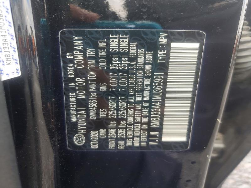 Aukcja sprzedaży 2021 Hyundai Tucson, vin: KM8J33A41MU365991, numer aukcji: 68347506
