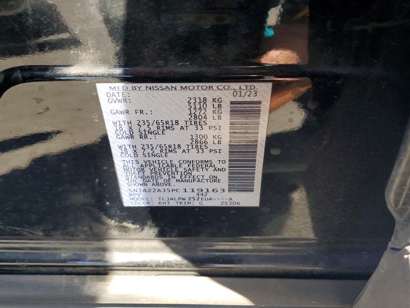 Продаж на аукціоні авто 2023 Nissan Murano, vin: 5N1AZ2AJ5PC119163, номер лоту: 67562486
