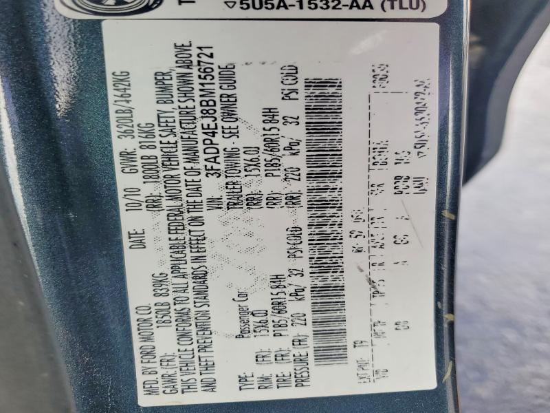 70535596 :رقم المزاد ، 3FADP4EJ8BM156721 vin ، 2011 Ford Fiesta مزاد بيع