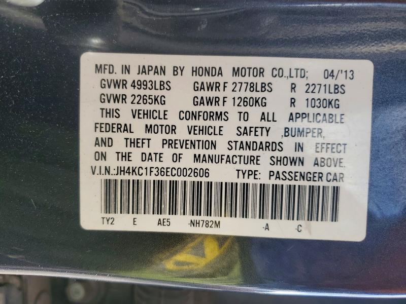 2014 Acura Rlx მანქანა იყიდება აუქციონზე, vin: JH4KC1F36EC002606, აუქციონის ნომერი: 70566966