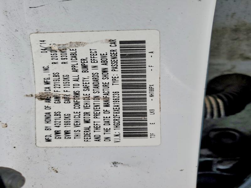 Продаж на аукціоні авто 2014 Honda Accord, vin: 1HGCR2F8XEA196236, номер лоту: 69922466