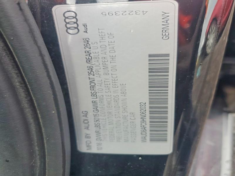 Aukcja sprzedaży 2017 Audi A6, vin: WAUD8AFC6HN062032, numer aukcji: 68153756