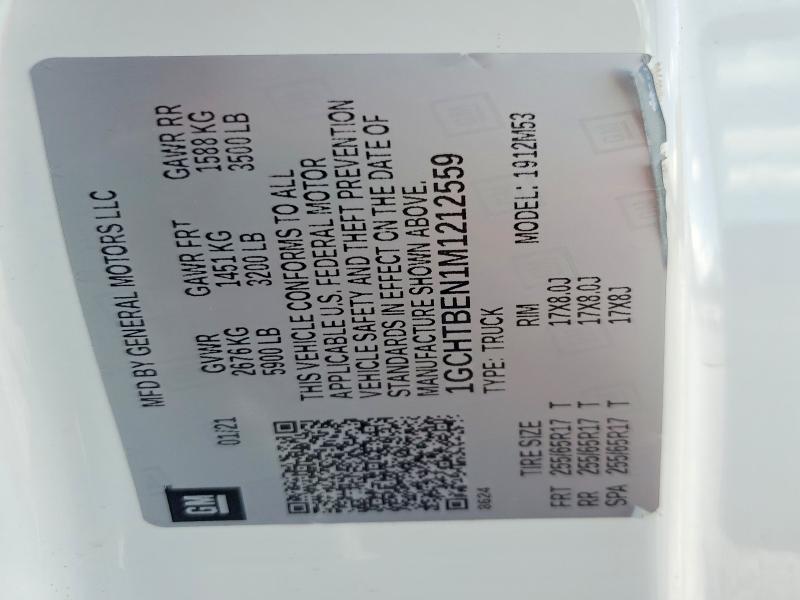 68505116 :رقم المزاد ، 1GCHTBEN1M1212559 vin ، 2021 Chevrolet Colorado مزاد بيع