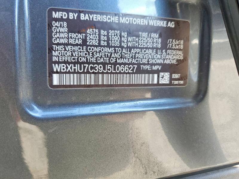67874406 :رقم المزاد ، WBXHU7C39J5L06627 vin ، 2018 Bmw X1 مزاد بيع