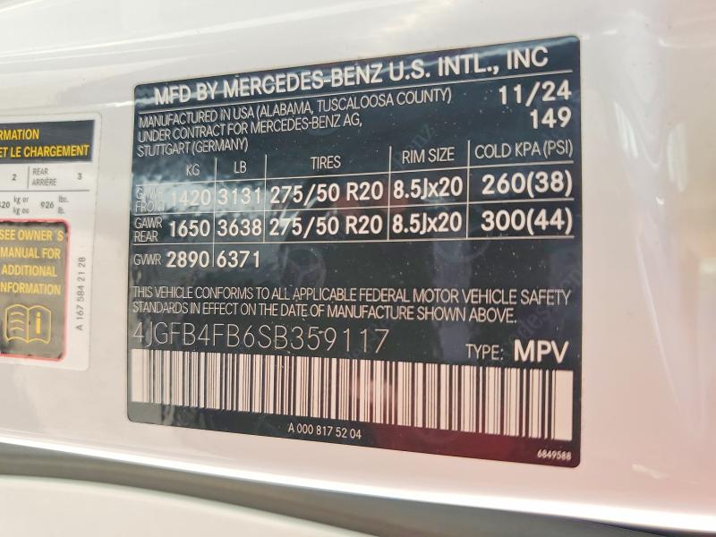 Aukcja sprzedaży 2025 Mercedes-benz Gle, vin: 4JGFB4FB6SB359117, numer aukcji: 67433236