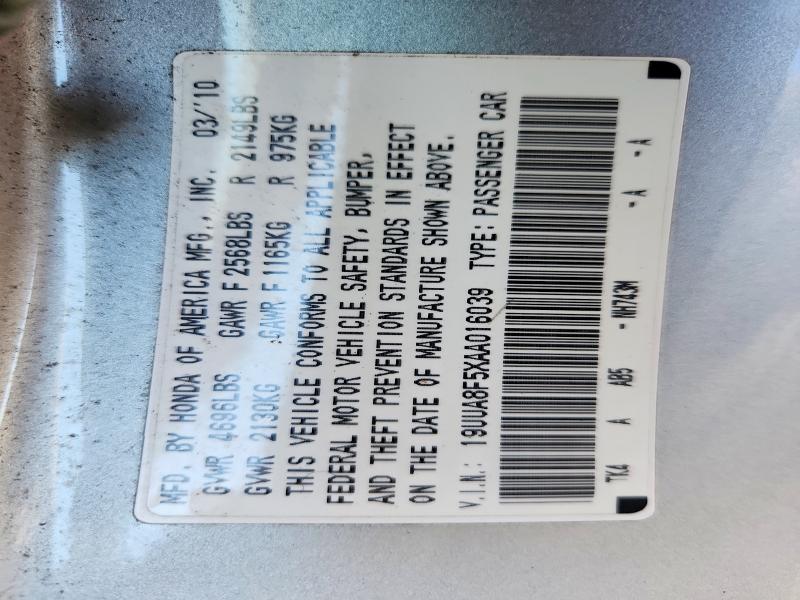 68660666 :رقم المزاد ، 19UUA8F5XAA016039 vin ، 2010 Acura Tl مزاد بيع