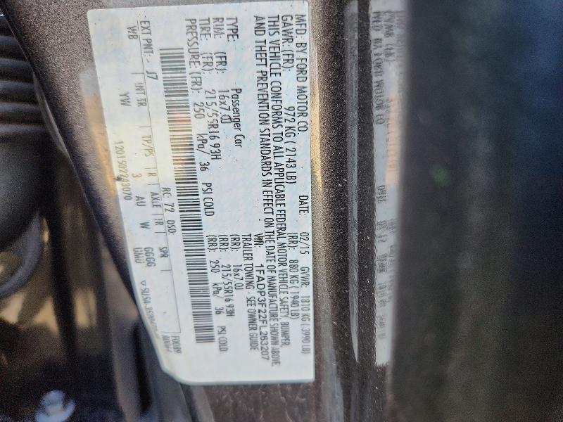 2015 Ford Focus მანქანა იყიდება აუქციონზე, vin: 1FADP3F22FL263207, აუქციონის ნომერი: 69438706