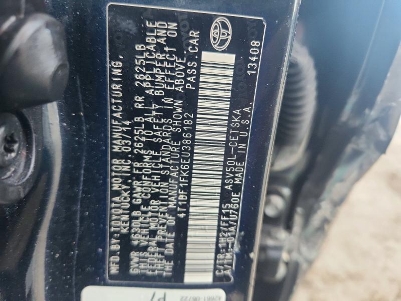 Продаж на аукціоні авто 2014 Toyota Camry, vin: 4T1BF1FK6EU386182, номер лоту: 68735336