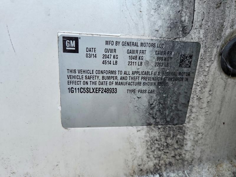 2014 Chevrolet Malibu მანქანა იყიდება აუქციონზე, vin: 1G11C5SLXEF248933, აუქციონის ნომერი: 69715606