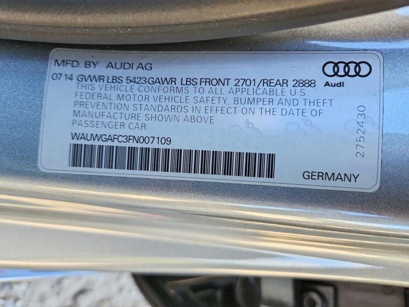 Aukcja sprzedaży 2015 Audi A7, vin: WAUWGAFC3FN007109, numer aukcji: 68480366