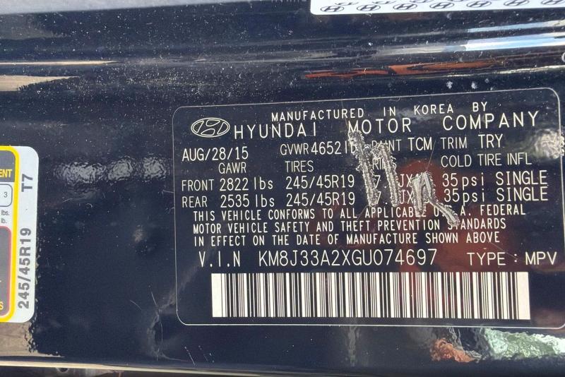 Aukcja sprzedaży 2016 Hyundai Tucson, vin: KM8J33A2XGU074697, numer aukcji: 69829916