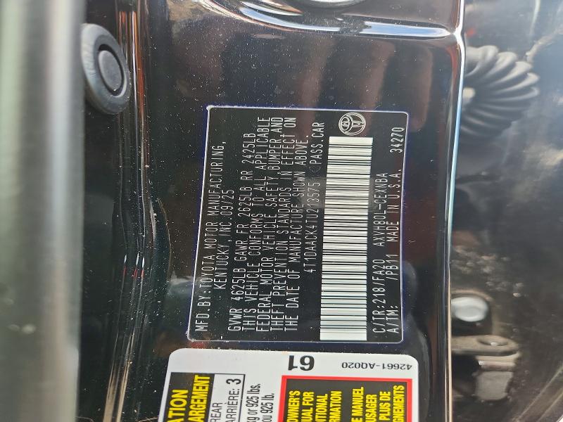 Aukcja sprzedaży 2026 Toyota Camry, vin: 4T1DAACK4TU213575, numer aukcji: 66894446