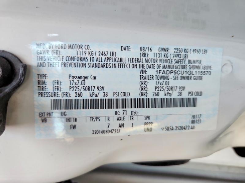 Продажа на аукционе авто 2016 Ford C-max, vin: 1FADP5CU1GL115570, номер лота: 69806296