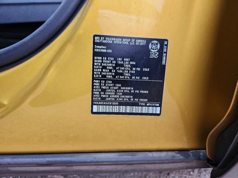 Продаж на аукціоні авто 2018 Volkswagen Atlas, vin: 1V2LR2CA3JC513230, номер лоту: 69273276
