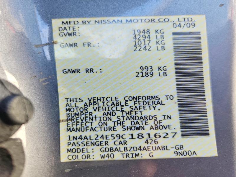 Продажа на аукционе авто 2009 Nissan Altima, vin: 1N4AL24E59C181627, номер лота: 68821776
