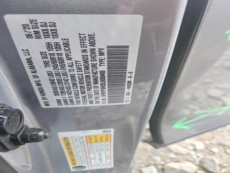 2020 Honda Pilot მანქანა იყიდება აუქციონზე, vin: 5FNYF6H55LB069406, აუქციონის ნომერი: 68371946