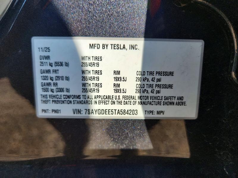 Продаж на аукціоні авто 2026 Tesla Model Y, vin: 7SAYGDEE5TA584203, номер лоту: 67724566