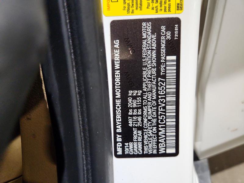 Продаж на аукціоні авто 2015 Bmw X1, vin: WBAVM1C57FV316527, номер лоту: 70066876
