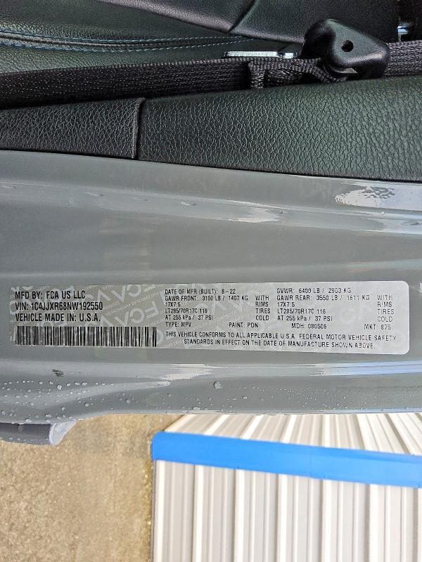 Продажа на аукционе авто 2022 Jeep Wrangler Unlimited, vin: 1C4JJXR68NW192550, номер лота: 66288426