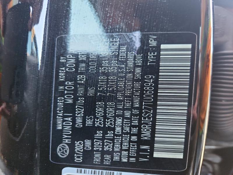 67442546 :رقم المزاد ، KM8RJES27TU068949 vin ، 2026 Hyundai Palisade مزاد بيع