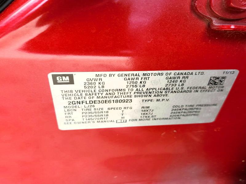Продажа на аукционе авто 2014 Chevrolet Equinox, vin: 2GNFLDE30E6180923, номер лота: 70367186