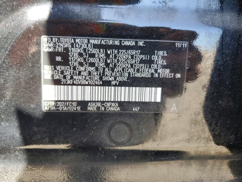 Aukcja sprzedaży 2011 Toyota Rav4, vin: 2T3KF4DV9BW102464, numer aukcji: 67918486
