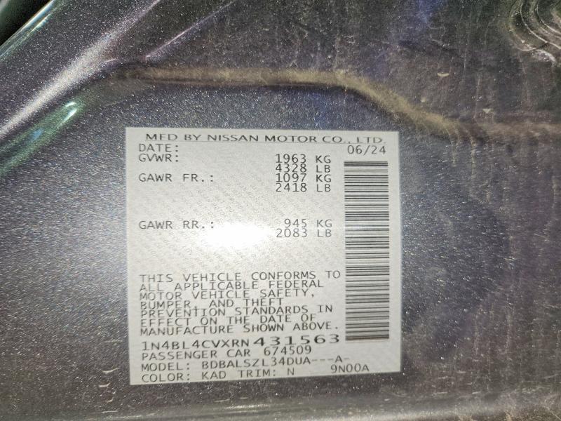 70668436 :رقم المزاد ، 1N4BL4CVXRN431563 vin ، 2024 Nissan Altima مزاد بيع