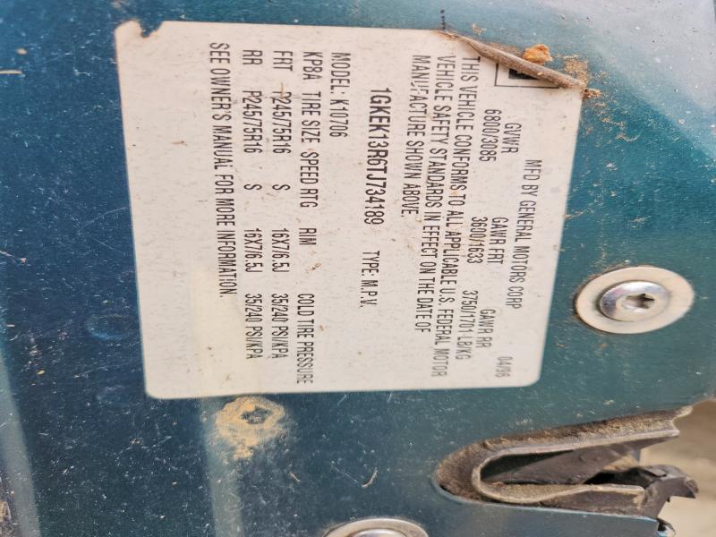 Auction sale of the 1996 Gmc Yukon, vin: 1GKEK13R6TJ734189, lot number: 69391566